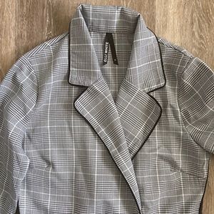 Black and white Plaid jumpsuit